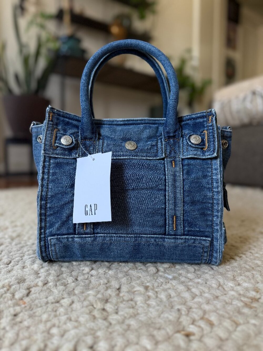NWT Gap Denim Five Pocket Tote | Small in Light Wash